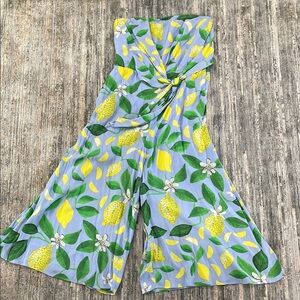 Maeve Yellow and Green Jumpsuit with Twist Bodice